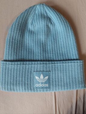 Adidas Light Baby Blue Beanie Winter Hat Like New